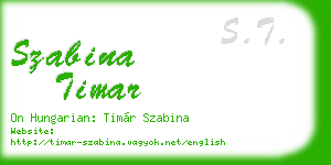 szabina timar business card
